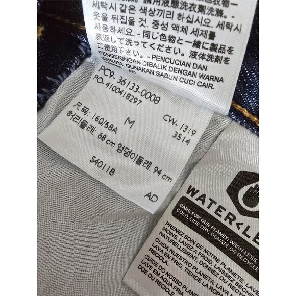 Free People Levi's Medium Blue Straight Leg Denim Overalls Size Medium 29 30 - Picture 8 of 9